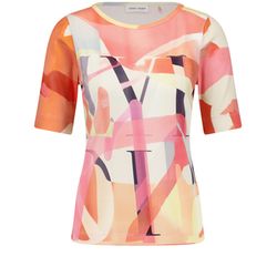 Gerry Weber Collection T-shirt with pattern - beige/white/orange (09102)
