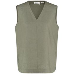 Gerry Weber Collection Ärmellose Leinenbluse - grün (50955)