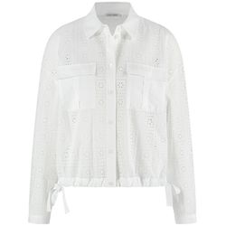 Gerry Weber Collection Refined cotton blouse with floral lace - beige/white (99600)