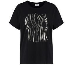 Gerry Weber Collection T-Shirt mit metallischem Frontprint - schwarz (01015)