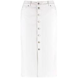 Gerry Weber Collection Jupe en jean moulante avec patte de boutonnage - beige/blanc (99600)