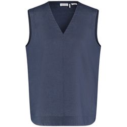Gerry Weber Collection Ärmellose Leinenbluse - blau (80034)
