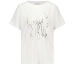 Gerry Weber Collection T-Shirt mit metallischem Frontprint - beige/weiß (09073)