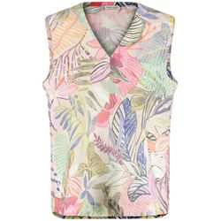 Gerry Weber Collection Ärmellose Leinenbluse mit Allover-Dessin - grün (05037)