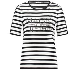 Gerry Weber Collection Gestreiftes T-Shirt mit Wording-Detail - schwarz (01027)