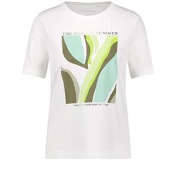 Gerry Weber Collection T-Shirt mit Frontprint und Wording - beige/weiß (09052)