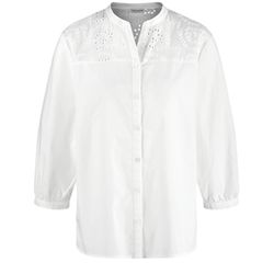Gerry Weber Collection 3/4 Arm Bluse mit Lochstickerei - beige/weiß (99600)