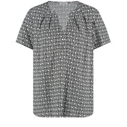 Gerry Weber Collection Nachhaltiges Blusenshirt mit Mini-Ornamenten - schwarz (01012)
