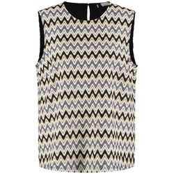 Gerry Weber Collection Sleeveless blouse in crochet look - beige/white (09112)