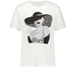Gerry Weber Collection T-Shirt aus Baumwolle  - beige/weiß (09098)