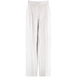 Gerry Weber Collection Flowing fabric trousers with pinstripes - beige/white (09111)
