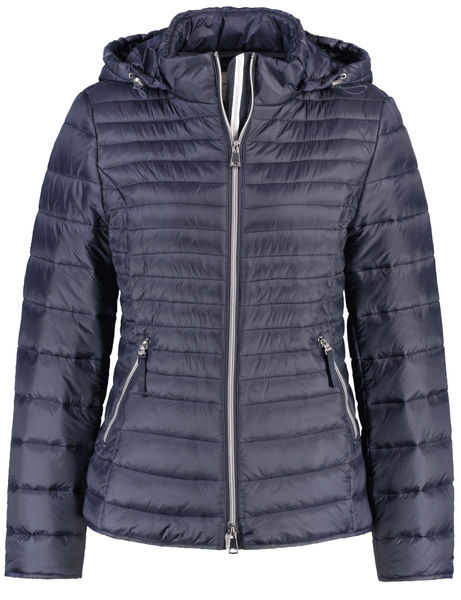 Gerry Weber Edition Steppjacke mit abnehmbarer Kapuze blau
