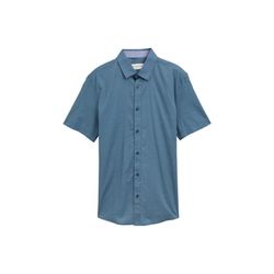 Tom Tailor Fitted short-sleeved shirt with pattern - blue (37270)