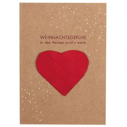 Räder Christmas card - brown/red (0)