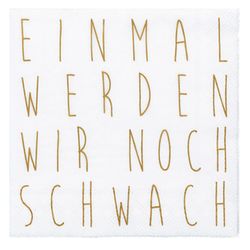 Räder Cocktailserviette (25x25cm) - weiß/gold (0)