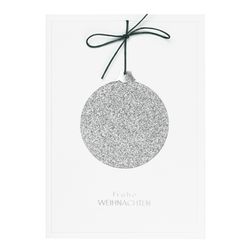Räder Christmas card with pendant - white/silver (0)