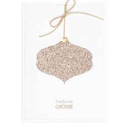 Räder Christmas card with pendant - white (0)