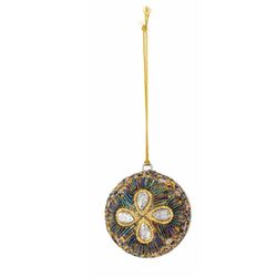 Bloomingville Christmas tree bauble - green/gold (1)