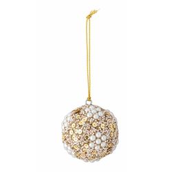 Bloomingville Christmas tree bauble - pink/gold (1)