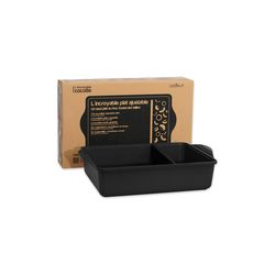 Cookut Auflaufform mit verstellbarem Trenner - schwarz (graphite)