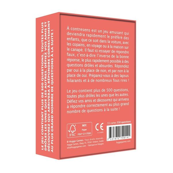 Hygge Games Spiel - À contre Sens - pink/orange (00)