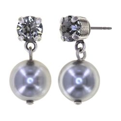 Konplott Ohrstecker - Pearl Shadow  - grau (0040)