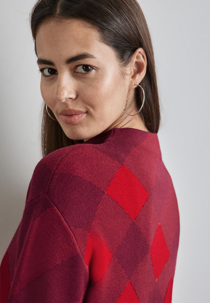 Street One Karierter Pullover rot (26173) 36