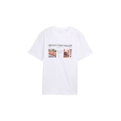 Tom Tailor Denim T-Shirt mit Foto-Print - weiß (20000)