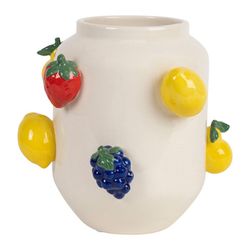 SEMA Design Vase mit Früchten - beige/rot/gold (Multi)