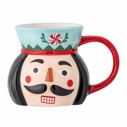 Bloomingville Christmas mug - Feast (Ø10x9cm) - blue/red (Blue)