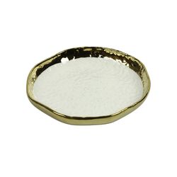 Countryfield Bowl with gold details - Vere (Ø15.5x3cm) - beige/gold (Blanc)