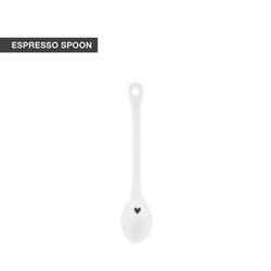 Bastion Collections Cuillère à espresso en porcelaine - blanc (White )