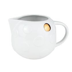 Räder Pot with gold details (Ø11.5x10cm) - white (0)