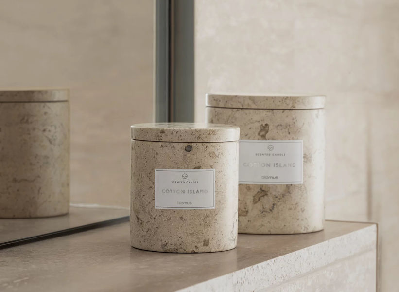 Blomus Duftkerze - Frabli- Farbe Travertin - beige (travertin)