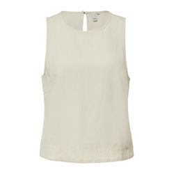 Q/S designed by Linen mix blouse top - beige (0808)