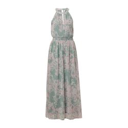 Q/S designed by Robe longue en mousseline de soie avec smocks - vert (72A1)