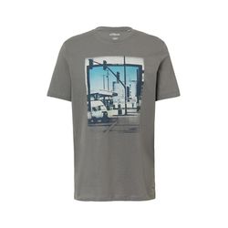 s.Oliver Red Label Cotton T-shirt with photo print - gray (94D1)
