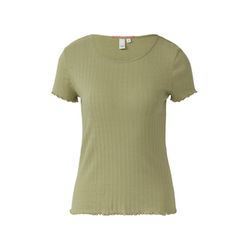 Q/S designed by T-shirt à motif ajouré - vert (7297)