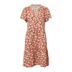 Q/S designed by Volantkleid aus Musselin - orange (20A1)