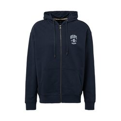 Q/S designed by Hoodie-Sweatshirtjacke mit Frontprint - blau (5884)