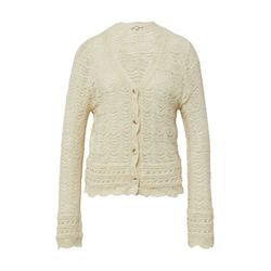 s.Oliver Red Label Openwork knit cardigan with V-neck - beige (0750)
