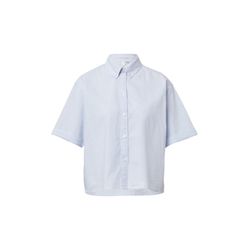 Q/S designed by Cotton blouse with fine stripes - blue (50G0)