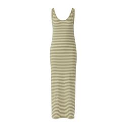 Q/S designed by Langes Jerseykleid mit Streifen - grün/beige (72G0)