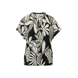 s.Oliver Red Label Structured T-shirt in a relaxed fit with a V-neck - black (99A0)