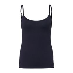 s.Oliver Black Label Slim-fit top with spaghetti straps - blue (5959)