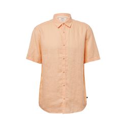 s.Oliver Red Label Regular Fit: Leichtes Kurzarmhemd aus 100% Leinen - orange (2018)