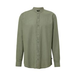 Q/S designed by Regular Fit: Washed linen blend shirt - green (7380)