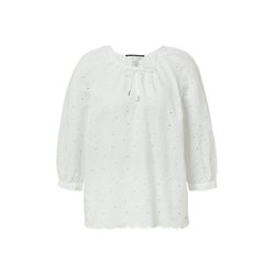 Q/S designed by Blouse with eyelet embroidery - white (0100)
