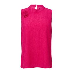 s.Oliver Black Label Strukturiertes Blusentop mit abnehmbarer Brosche - pink (4501)