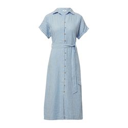 s.Oliver Red Label Striped linen midi dress - blue (55G0)